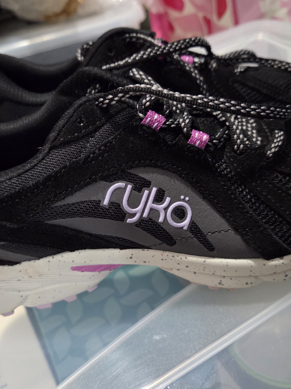 Ryka Black and Pink Women's Athletic Sneakers